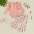 Toddler Baby Girl Fall Clothing Open Buckle Long Sleeve Romper Floral