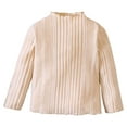 thumbnail image 1 of Toddler Baby Girl Fall T-Shirt Crewneck Knit Ribbed Pullover Tops Casual Comfortable Toddler Baby Girl Fall Clothes Shirts for Kids,White,18-24 Months, 1 of 6