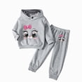 thumbnail image 1 of Toddler Baby Girl Fall Winter Clothes Crewneck Sweatshirt Long Sleeve Print Shirt and Pants Outfits 6-12 Months 12-24 Months 2t 3t 4t 5t 6t 7t 8t 9t Children Grey 5-6 Years, 1 of 5