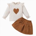 thumbnail image 1 of Toddler Baby Girl Fall Winter Long Sleeve Outfits Pullover & Plaid Pants Sets 6-12 Months 12-24 Months 2t 3t 4t 5t 6t 7t 8t 9t Children Brown 6-9 Months, 1 of 7