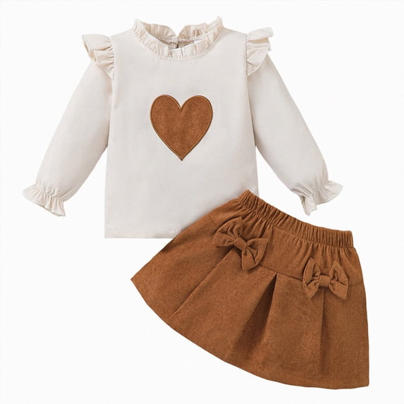 Toddler Baby Girl Fall Winter Long Sleeve Outfits Pullover & Plaid Pants Sets 6-12 Months 12-24 Months 2t 3t 4t 5t 6t 7t 8t 9t Children Brown 6-9 Months