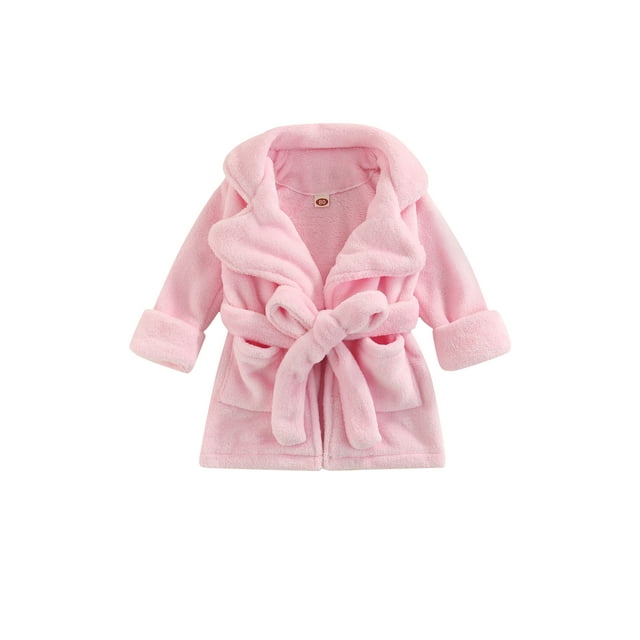 Toddler Baby Girl Fleece Bathrobe Gown Winter Autumn 05T Kids Girls