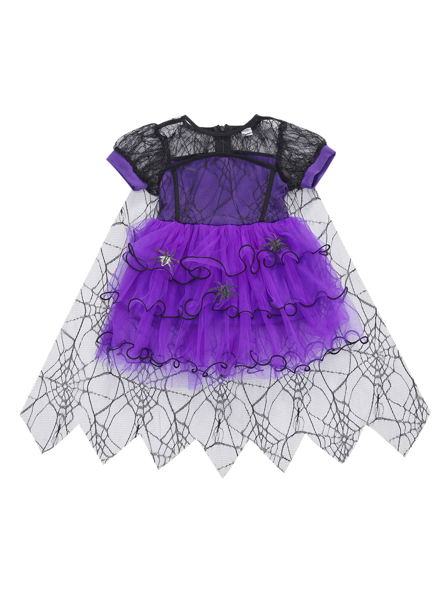 Toddler Baby Girl Halloween Costumes Spider Tulle Dress Ball Gown Dress