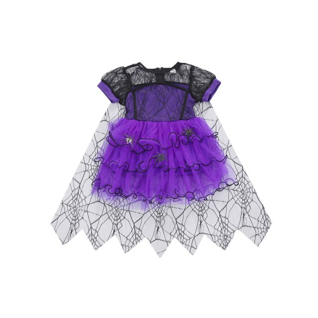Toddler Baby Girl Halloween Costumes Spider Tulle Dress Ball Gown Dress