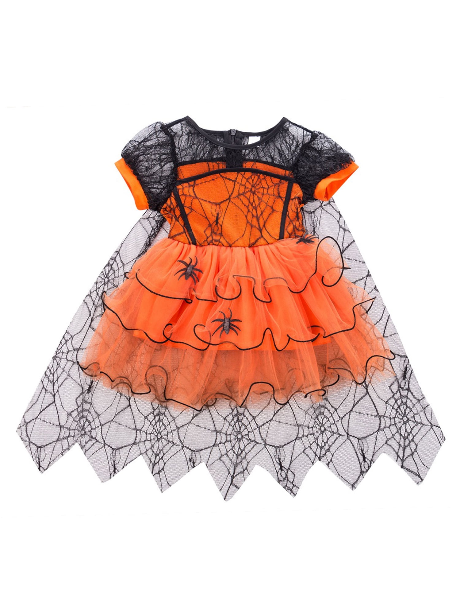 Toddler Baby Girl Halloween Costumes Spider Tulle Dress Ball Gown Dress