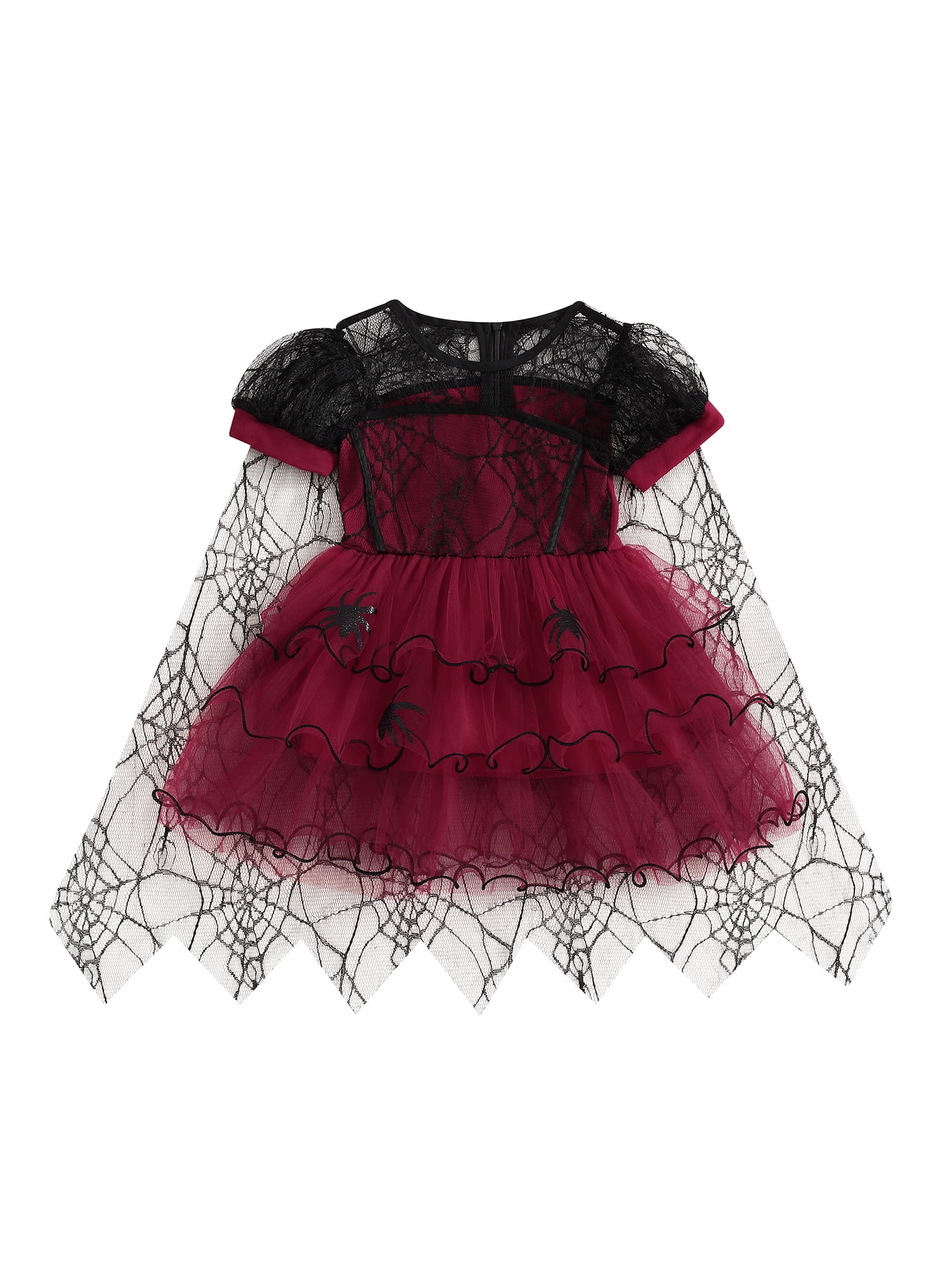 Toddler Baby Girl Halloween Costumes Spider Tulle Dress Ball Gown Dress