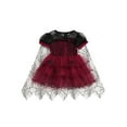 Toddler Baby Girl Halloween Costumes Spider Tulle Dress Ball Gown Dress