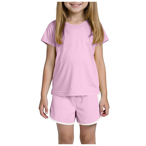 Toddler Baby Girl Heart Print Suspender Romper Jumpsuit Playsuit Holiday Clothes Kids Summer Outfit Girls Summer Set 1-10 Years,7-8 Years