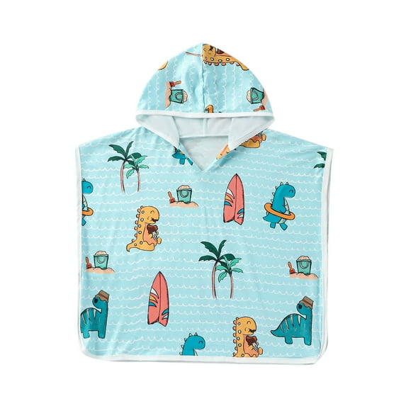 Toddler Baby Girl Hooded Beach Towels Infant Floral Swimsuit Cover up Summer Cute Beach Bath Poncho Towel Cloak
