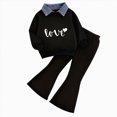 thumbnail image 1 of Toddler Baby Girl Long Sleeve Hooded Pullover Colorblock Sweatshirt + Pants Fall Winter Outfit Set 6-12 Months 12-24 Months 2t 3t 4t 5t 6t 7t 8t 9t Children G 2-3 Years, 1 of 4