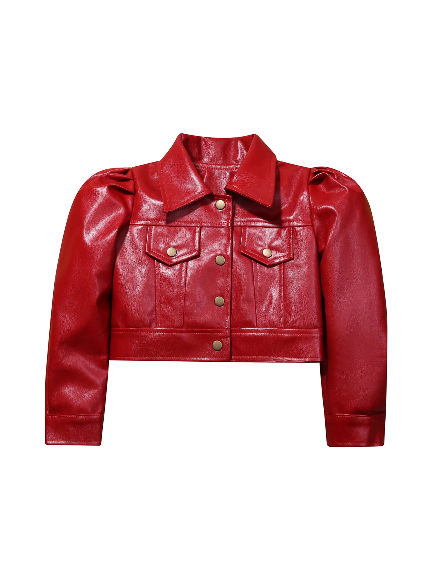 Toddler Baby Girl Motorcycle Faux Leather Jackets Long Sleeve Fashion ...
