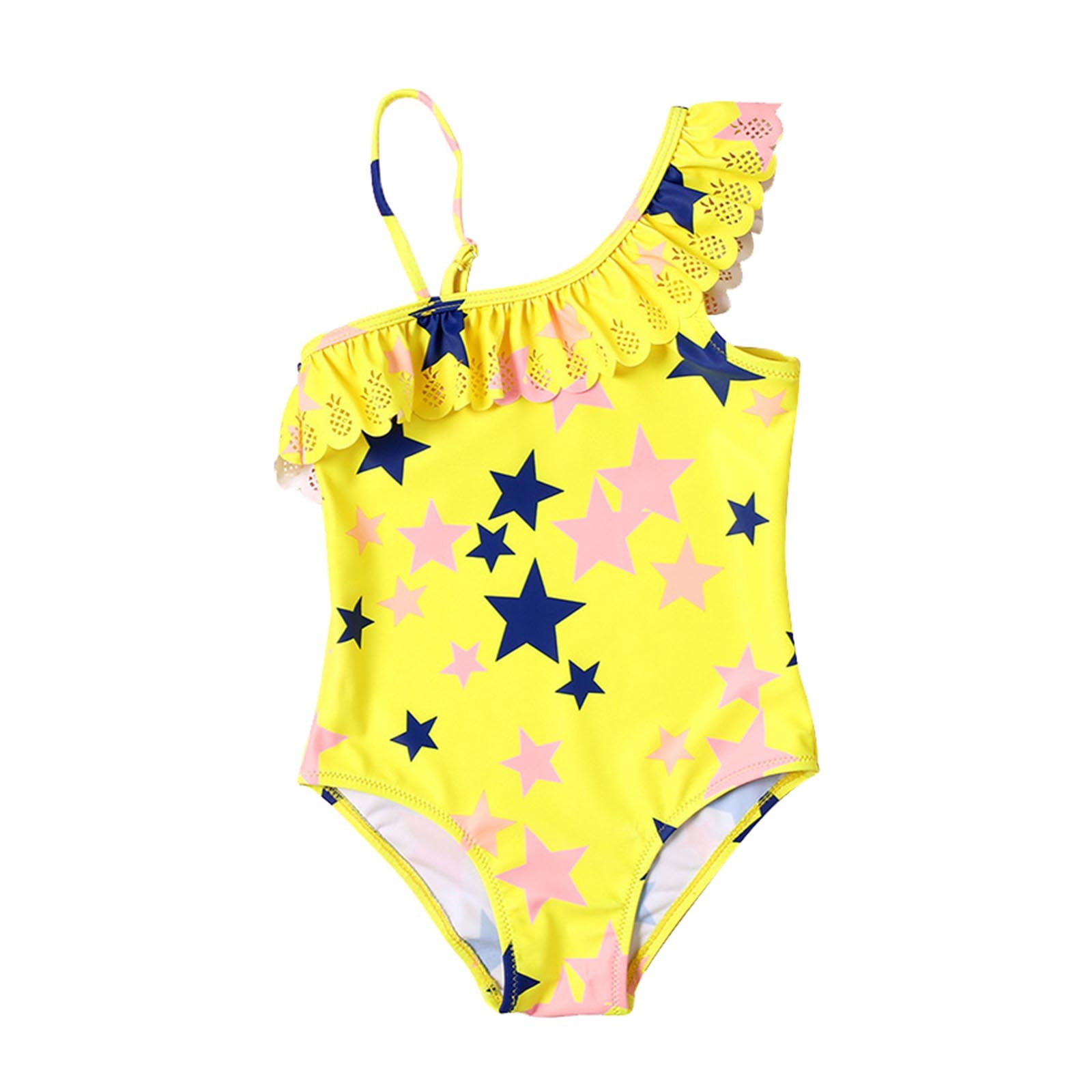 Toddler Baby Girl One Piece Star Prints Swimsuit Sport Bikini Set