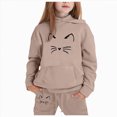 thumbnail image 1 of Toddler Baby Girl Outfit Floral Top Linen 12 18 24M 2T 3T 4T Todder Clothes Tops + Pants Set,3-4 Years,Khaki, 1 of 9