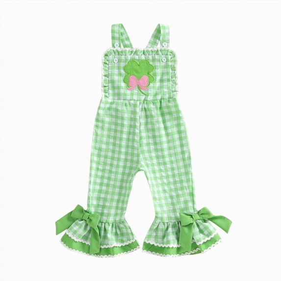 Toddler Baby Girl Outfit Overalls Colorful Romper Cute 6 12 18 Months 1T 2T 3T 4T 5T Bell Bottoms Suspender Jumpsuit Pants One-Piece Outift Gibobby,4-5 Years,Green