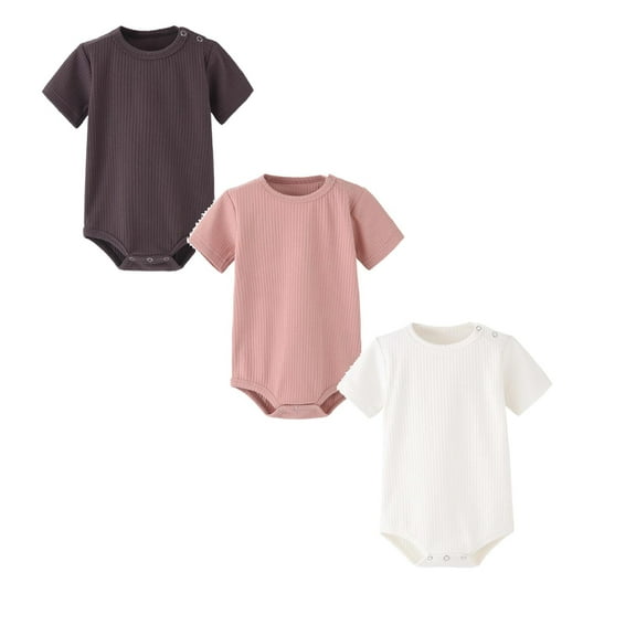 Toddler Baby Girl Outfit Solid Color Baby Summer Clothes Short sleeve Cute Baby Girl Clothes Baby Girl Outfits 12M Cute Boy Girl Clothing