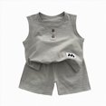thumbnail image 1 of Toddler Baby Girl Outfits Solid Summer Clothes Infant Waffle Sleeveless Tops Cute Shorts Set Kaprioy Toddler Girl Clothes 18 24 Months 2T 3T 4T 5T Casual Vest Set, 1 of 5