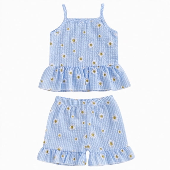 Toddler Baby Girl Outfits Solid Summer Clothes Sleeveless Tank Top Shirt Shorts Set Kaprioy Toddler Girl Clothes 18 24 Months 2T 3T 4T