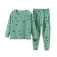 thumbnail image 1 of Toddler Baby Girl Pajama Set Kids Little Boys Girls 2PCS Sleepwear Soft Cotton Solid Pajamas Sets for 2-12 Years Long Sleeve Home Wear Pajamas Boys Long Sleeve Sleepwear 2 Piece Pjs Set, 1 of 6
