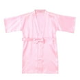 thumbnail image 1 of Toddler Baby Girl Pajama Set Toddler Baby Kids Girls Solid Silk Satin Kimono Robes Bathrobe Sleepwear Clothes Coat Boys Long Sleeve Sleepwear 2 Piece Pjs Set, 1 of 9
