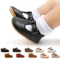 thumbnail image 1 of Toddler Baby Girl Princess Leather Soft Crib Anti-slip First Walkers Casual Dress Shoes, 1 of 6