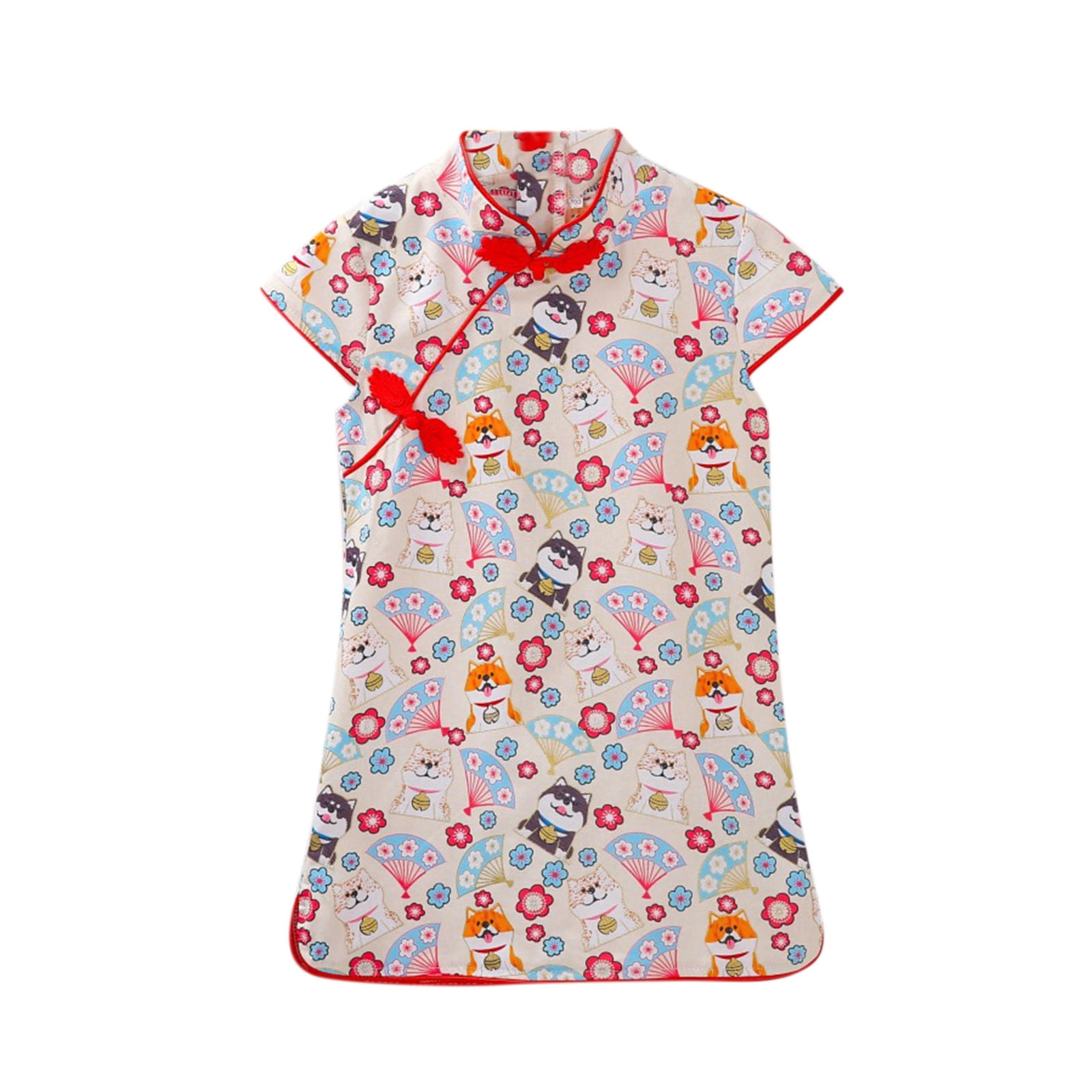 Toddler Baby Girl Qipao Dress Floral Girls Dresses Cheongsam Chinese Traditional Dress for