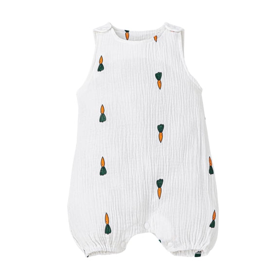 Toddler Baby Girl Rompers Baby Girls Romper Summer Sleeveless One-pieces Jumpsuit Cotton Linen Outfits Summer Jumpsuit For Girls Boys