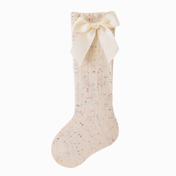 Toddler Baby Girl Ruffle Socks Frilly Turn-Cuff Crew Socks Solid Color with Cute Bow Soft Breathable Casual Dress Socks 0-12 Months 1T 2T 3T 4T 5T Kids