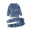 thumbnail image 1 of Toddler Baby Girl Sets 2 Piece Outfits Children And Winter Solid Color Long Sleeved Sweater Trousers Two Piece Children Clothing For Every Holiday Legging Set 2, 1 of 9