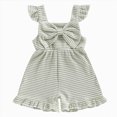 thumbnail image 1 of Toddler Baby Girl Sleeveless Ruffle Jumpsuit 1T 2T 3T 4T 5T 6T Summer Romper Outfits Short Ruffle Sleeve Jumpsuit, 1 of 8