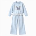 thumbnail image 1 of Toddler Baby Girl Soft Bamboo Viscose Long Sleeve Top and Pants Cloth Set–2-Piece Outfit 6-12 Months 12-24 Months 2t 3t 4t 5t 6t 7t 8t 9t Children,Everyday 5-6 Years, 1 of 8