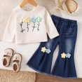 thumbnail image 1 of Toddler Baby Girl Solid Color Hoodie Sweatshirt Top and Jogger Pants Set Fall Winter Outfits 6-12 Months 12-24 Months 2t 3t 4t 5t 6t 7t 8t 9t Children White 2-3 Years, 1 of 5