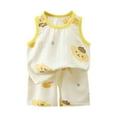 thumbnail image 1 of Toddler Baby Girl Summer Clothes Floral Short Sleeve Shirt Top and Shorts Cute Ribbed Outfit Clothing Set Girls Summer Set 1-6 Years,3-4 Years, 1 of 3