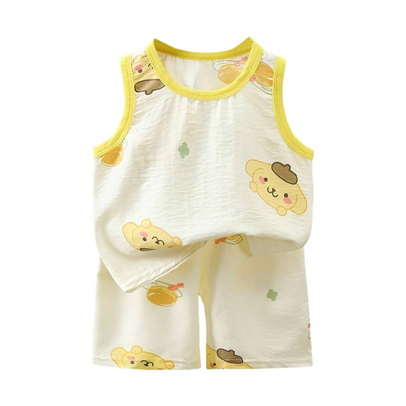 Toddler Baby Girl Summer Clothes Floral Short Sleeve Shirt Top and Shorts Cute Ribbed Outfit Clothing Set Girls Summer Set 1-6 Years,3-4 Years