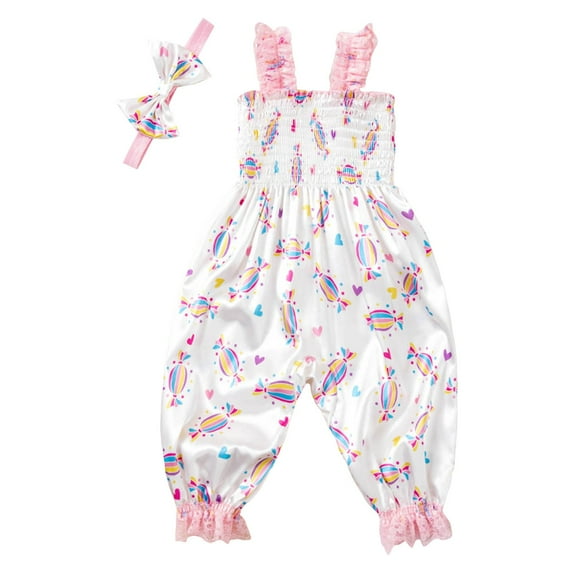 Toddler Baby Girl Summer Clothes Floral Short Sleeve Shirt Top and Shorts Cute Ribbed Outfit Clothing Set Girls Summer Set 3-24 Months,9-12 Months