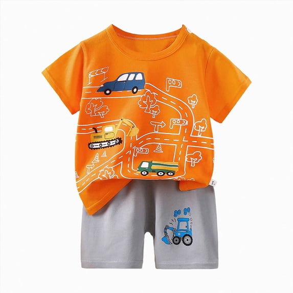 Toddler Baby Girl Summer Clothes Outfit Funny Letter T Shirt Top Short Set Infant Girl Clothes 3 6 12 18 months 2T 3T 4T 5T 6T 7T 8T Kaprioy Toddler Girl Clothes