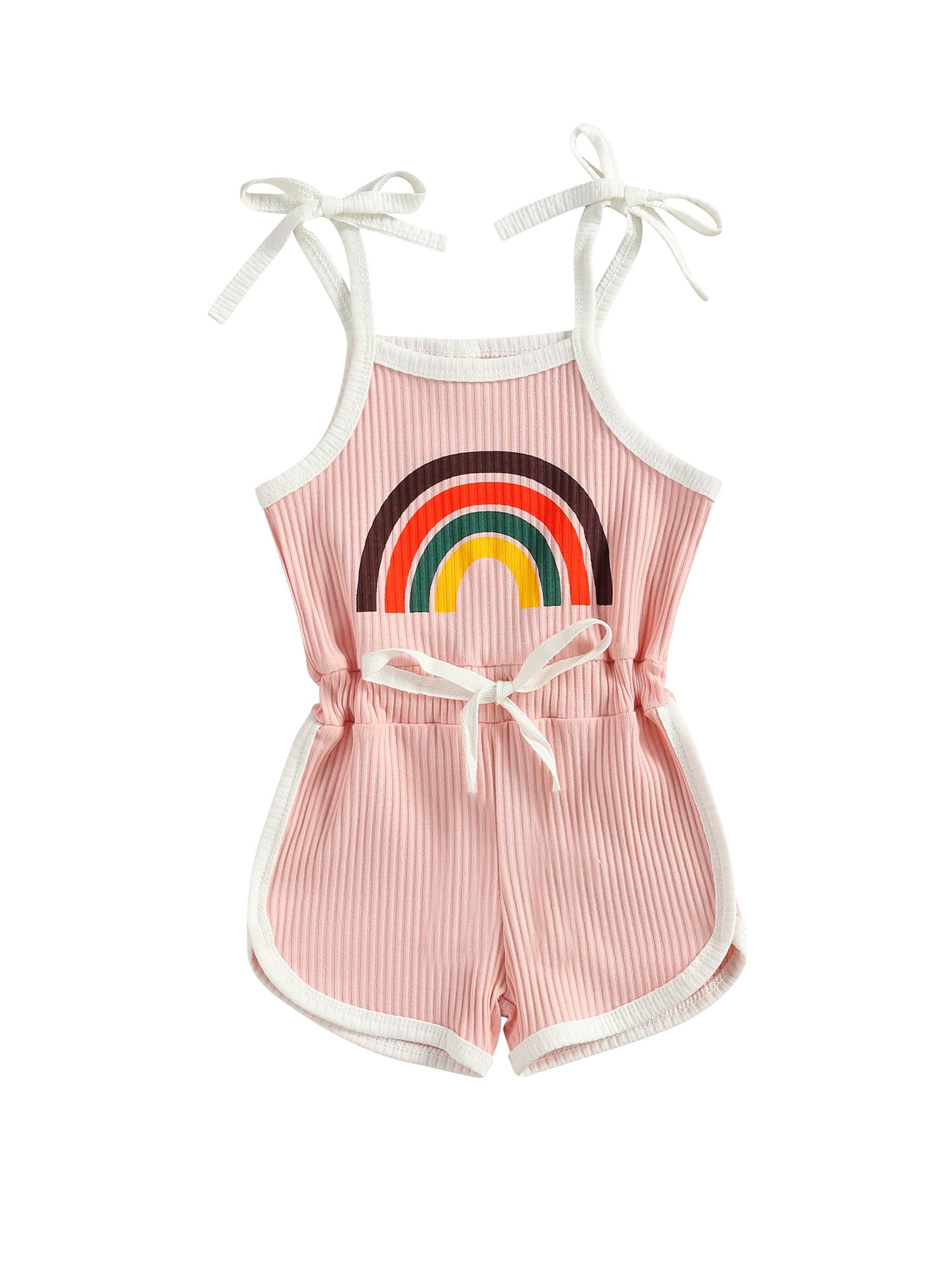 Toddler Kids Baby Girl Outfits Halter Romper Striped Jumpsuit Bodysuit  Clothes