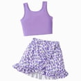 thumbnail image 1 of Toddler Baby Girl Summer Clothes Short Sleeves Print T-Shirt Elastic Waist Short Sets Baby Girls Clothes 6-12 Months 12-24 Months 2t 3t 4t 5t 6t 7t 8t 9t Children 18-24 Months, 1 of 7