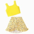 thumbnail image 1 of Toddler Baby Girl Summer Clothes Short Sleeves Print T-Shirt Elastic Waist Short Sets Baby Girls Clothes 6-12 Months 12-24 Months 2t 3t 4t 5t 6t 7t 8t 9t Children 3-4 Years, 1 of 7