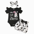 thumbnail image 1 of Toddler Baby Girl Summer Outfit Infant Ruffle Romper & Short Set 3 6 9 12 18 24 Months Toddler Baby Summer Clothing Set, 1 of 6