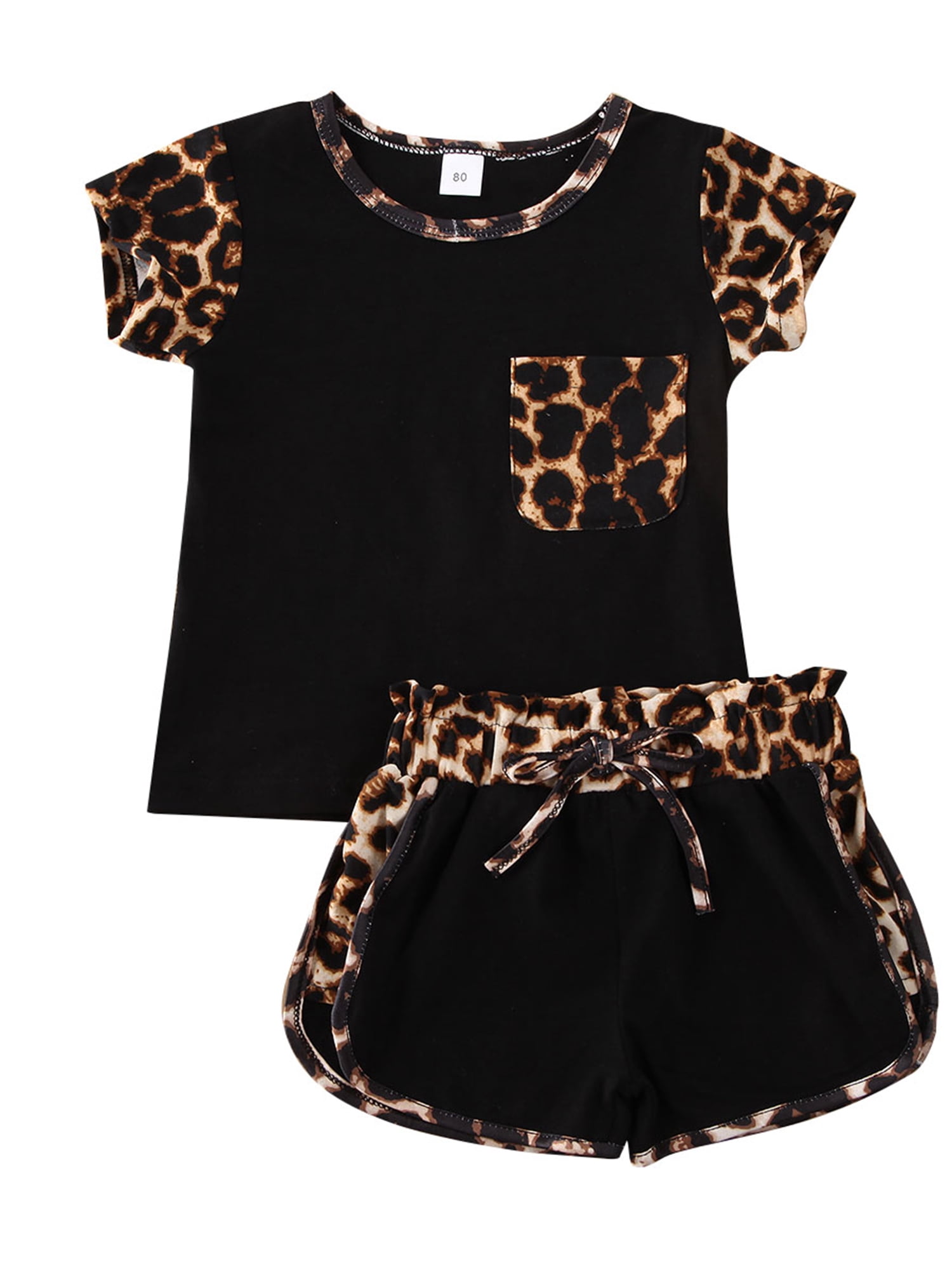 Hilinker Girls 3-Piece Summer Outfit - Graphic Crop Tee, Cami Top & Shorts Set - View #11