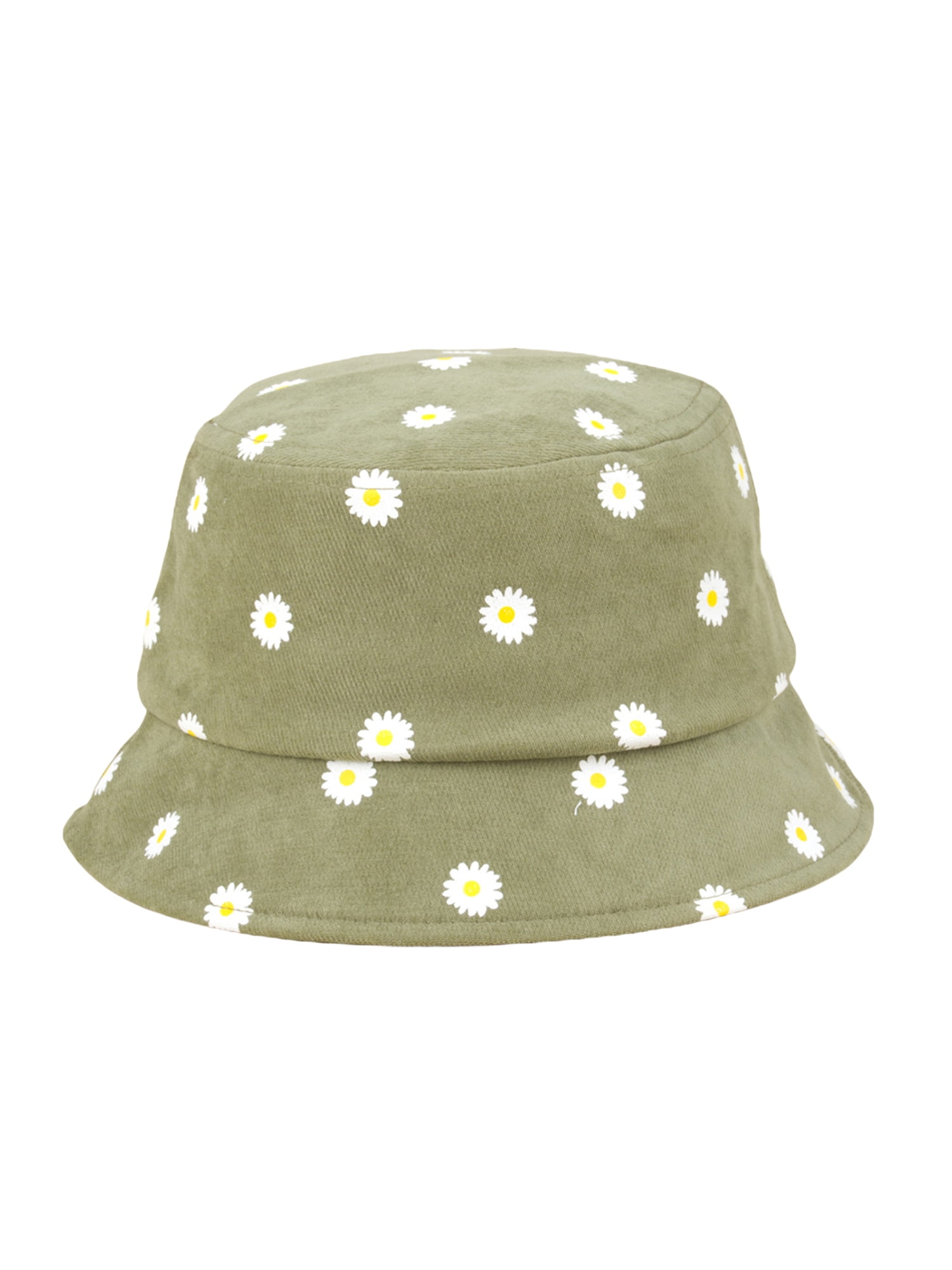 Toddler Baby Girl Sun Protection Cap Kids Daisy Pattern Fisherman Hat with  Windproof Strap Summer Sun Hat for Little Girl (Yellow, One Size) 