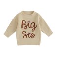 thumbnail image 1 of Toddler Baby Girl Sweater Big Sister Long Sleeve Knit Pullover Top Sister Outfits Fall Winter Clothes, 1 of 8