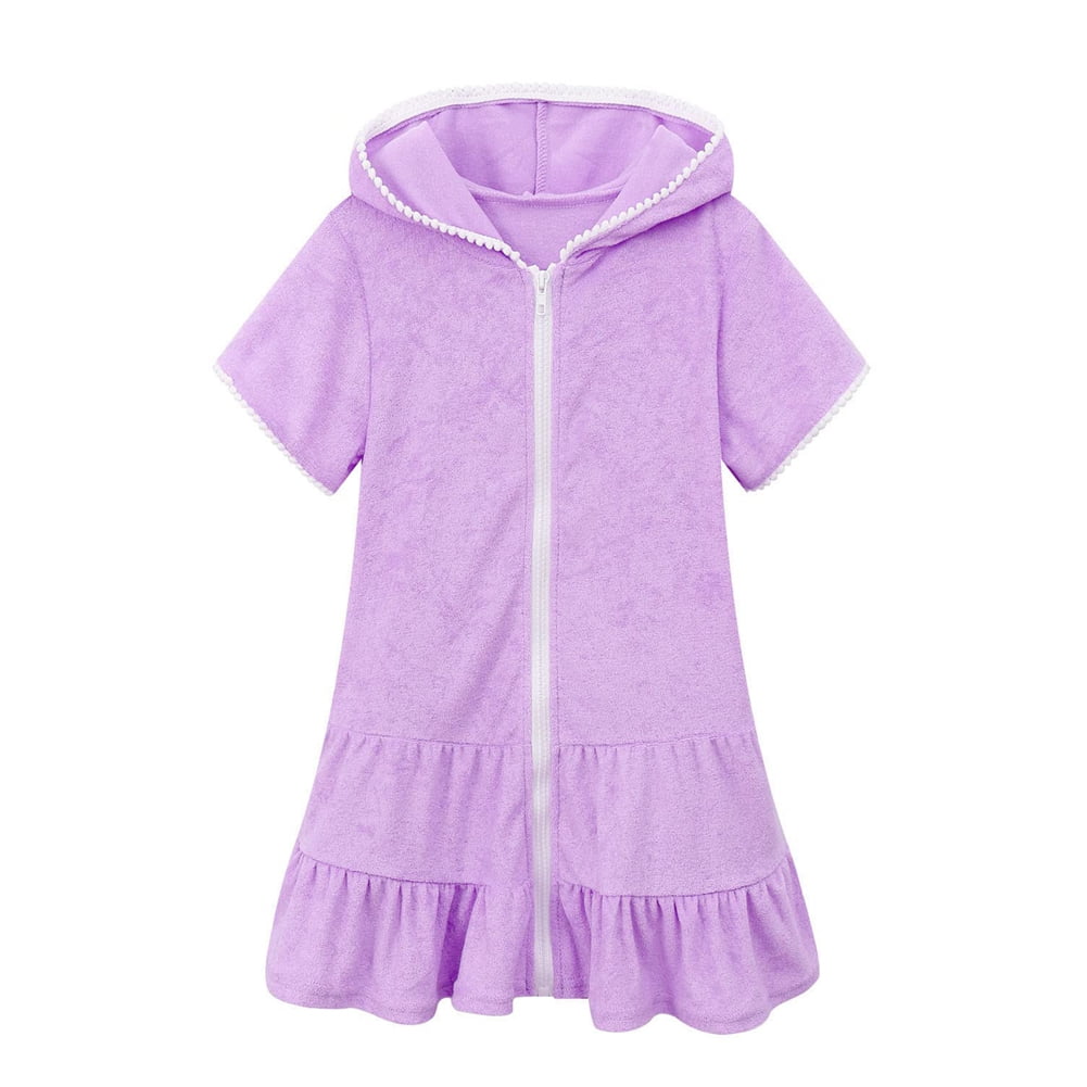 Toddler Baby Girl Swimsuit Cover Up Pool Bathing Suit Swim Robe Towel