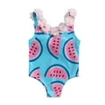 thumbnail image 1 of Toddler Baby Girl Swimsuit Ruffled Bikini Tankini Swimsuit Infant Swimwear One Piece Bathing Suits for Girls, 1 of 7
