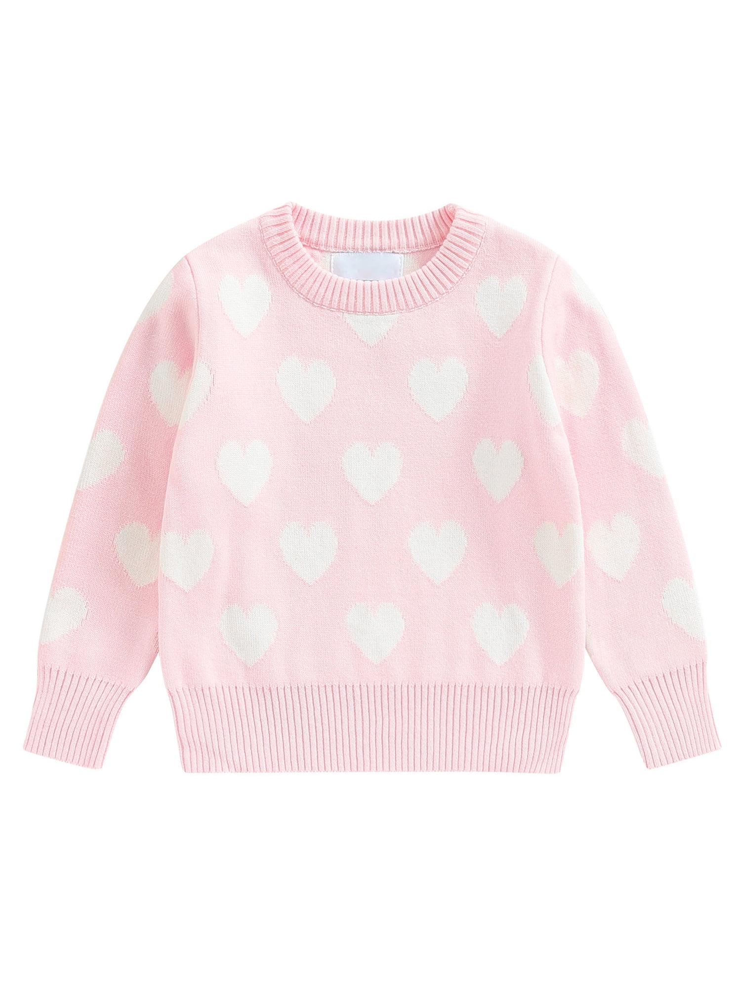 Nautinati Lavender Fleece Co-Ord Set of Graphic Sweater and Heart Printed Joggers for Infants