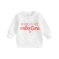 thumbnail image 1 of Toddler Baby Girl Valentines Day Outfit Letter Print Crewneck Sweatshirt Pullover Sweater Shirt 6M 12M 18M 24M 3Y, 1 of 10