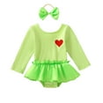thumbnail image 1 of Toddler Baby Girl Valentines Day Outfit Love Heart Long Sleeve Crew Neck Dot Princess Dress Tulle Tutu Skirt Dresses Birthday Party Prom Gown Fall Clothes Outfits for Little Girls 3T, 1 of 9