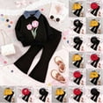 thumbnail image 1 of Toddler Baby Girl Waffle Long Sleeve Sweatshirt Top Jogger Pants Set Cute Fall Winter Clothes Set Outfits 6-12 Months 12-24 Months 2t 3t 4t 5t 6t 7t 8t 9t Children(C,5-6 Years), 1 of 4