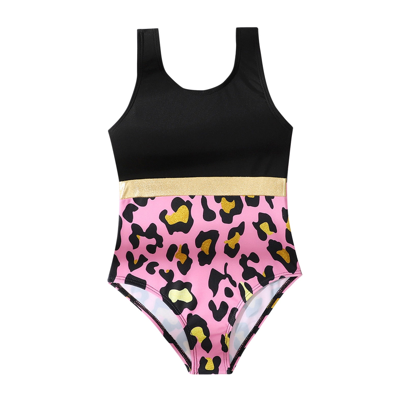 Toddler Baby Girls Bikini Leopard Printed Swimsuit Sport Bikini Set