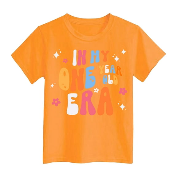 Toddler Baby Girls Birthday T-Shirt 1st 2nd 3rd 4th 5th 6th Birthday Outfit One-Six Number Print Top 1St Birthday Girl Outfit